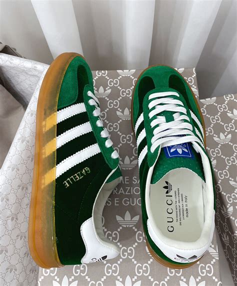 gucci adidas gazelle fake vs real|adidas x gucci real.